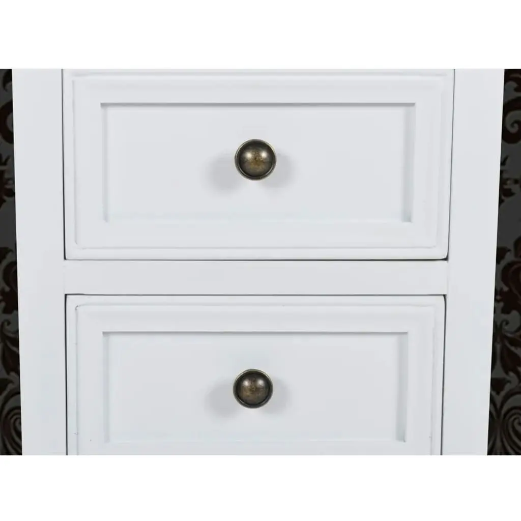 Nightstands 4 pcs with 2 Drawers MDF White 276039