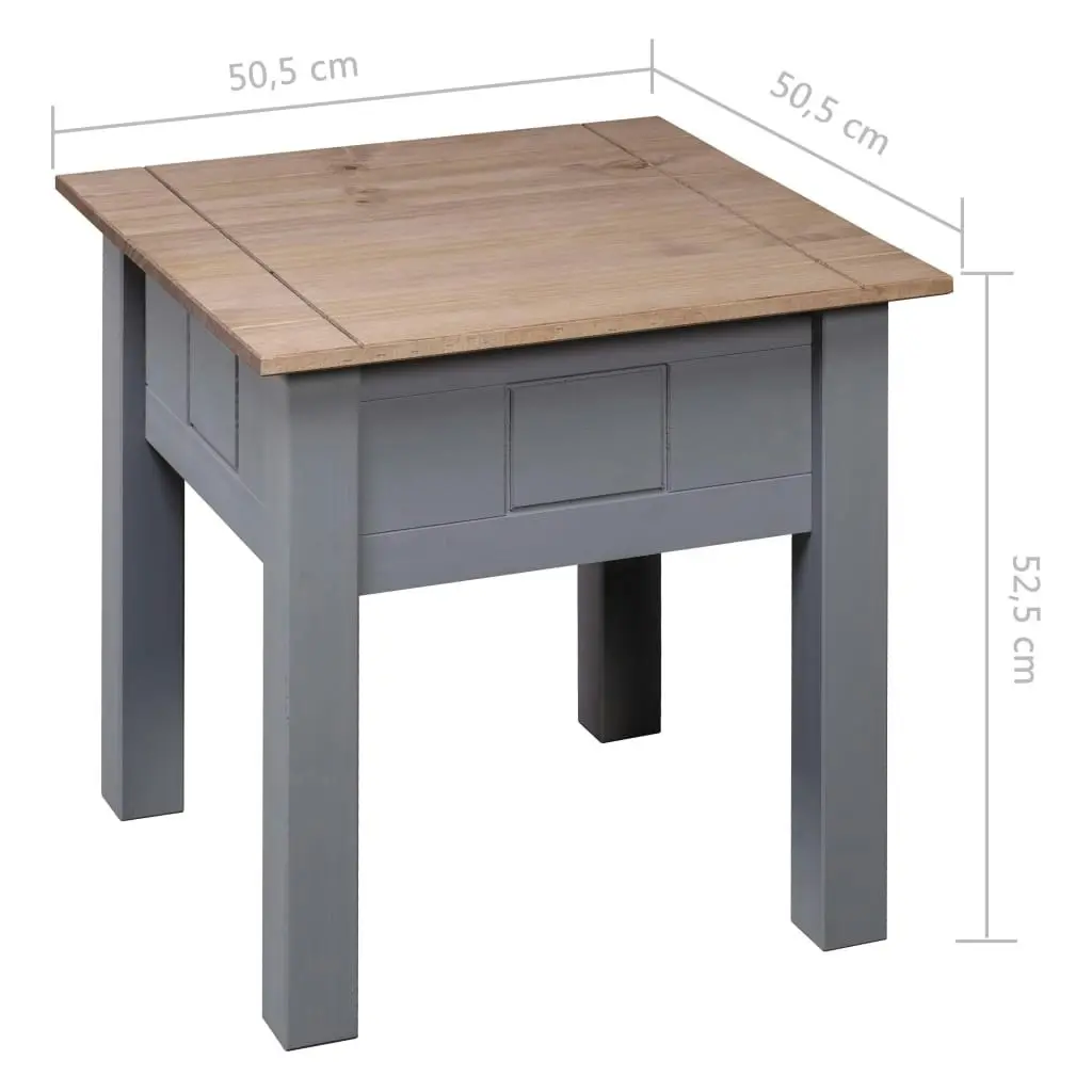 Nightstand Grey 50.5x50.5x52.5 cm Pine Panama Range 282674