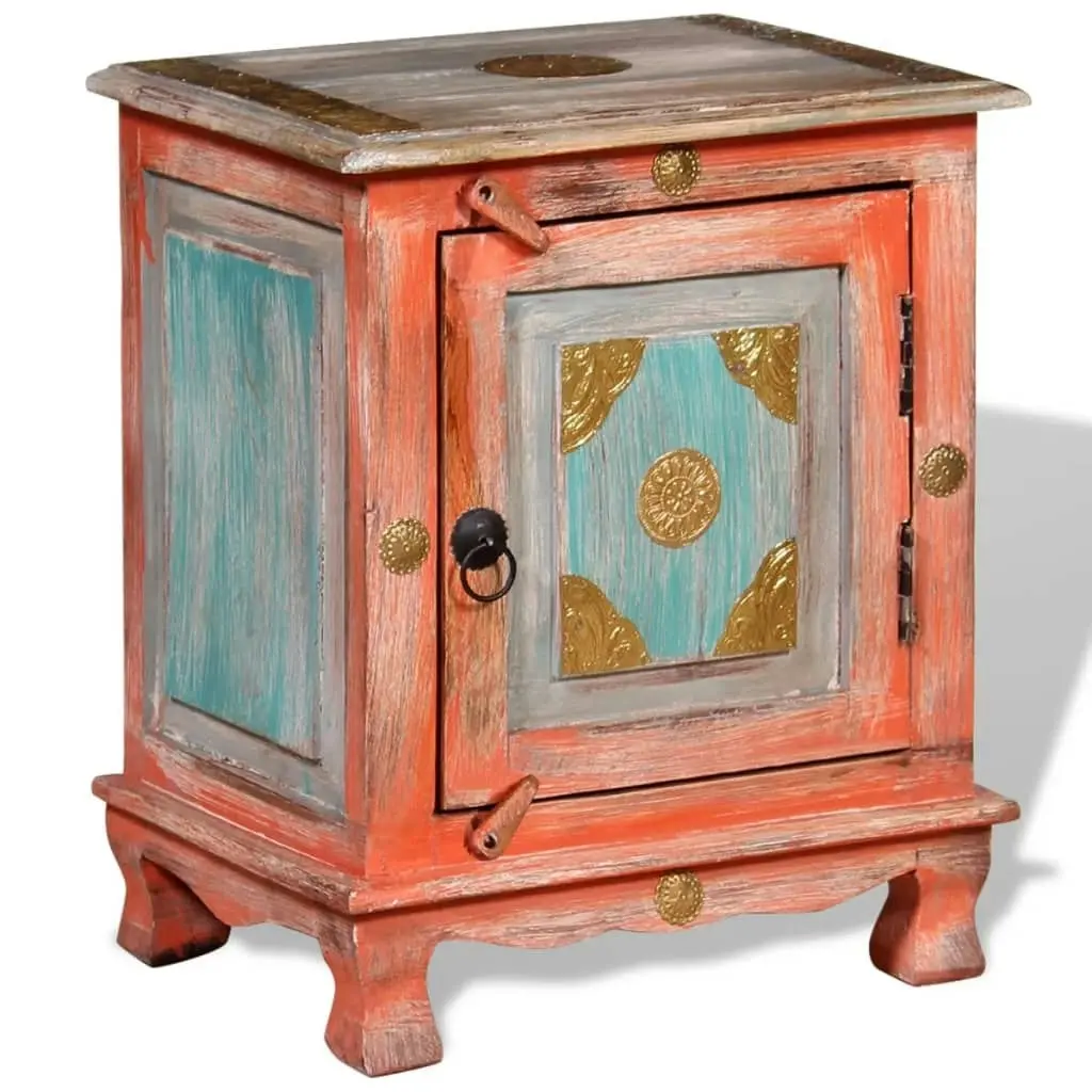 Nightstand Solid Mango Wood Orange 243969