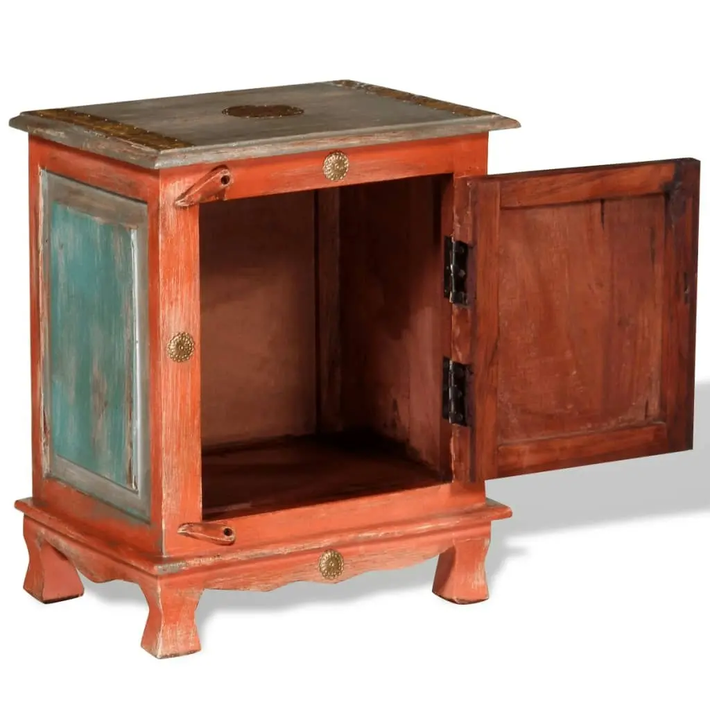 Nightstand Solid Mango Wood Orange 243969