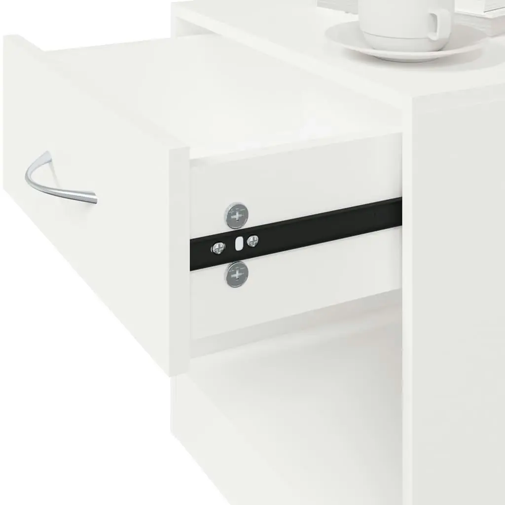 Nightstand 2 pcs with Drawer White 242547