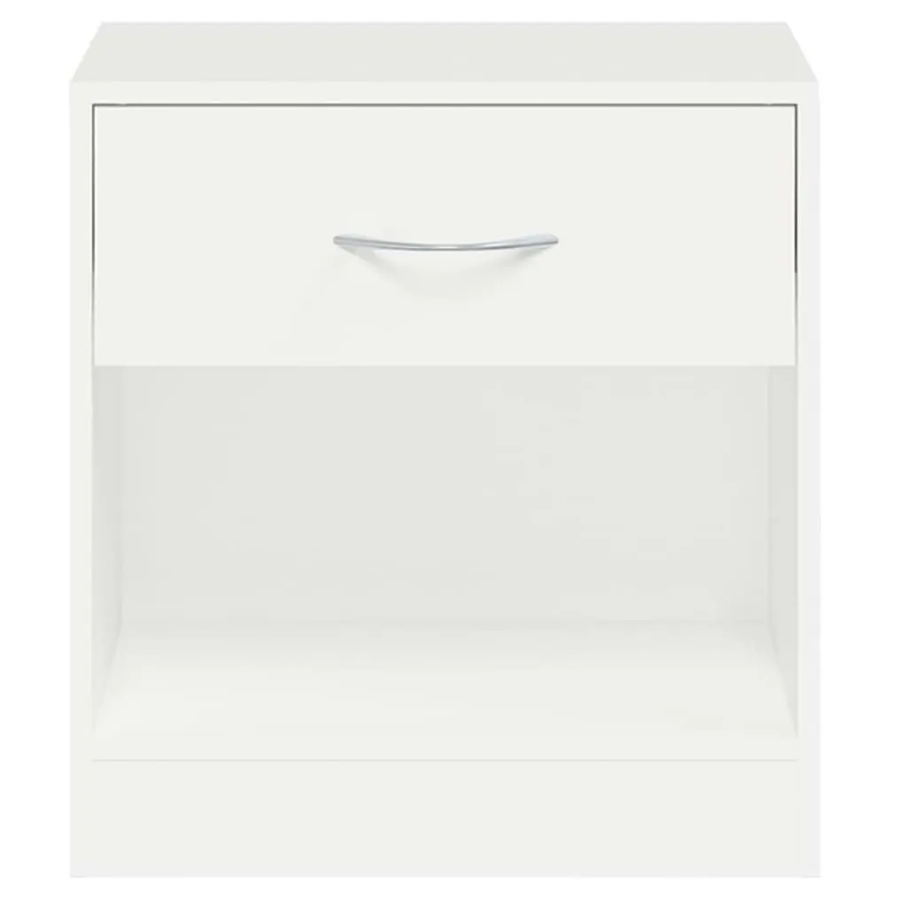 Nightstand 2 pcs with Drawer White 242547