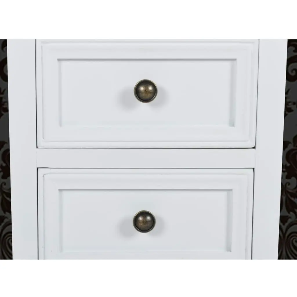 Nightstands 2 pcs with 2 Drawers MDF White 60638