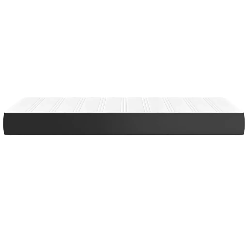 Pocket Spring Bed Mattress Black 107x203x20 cm Super Single Faux Leather 347903