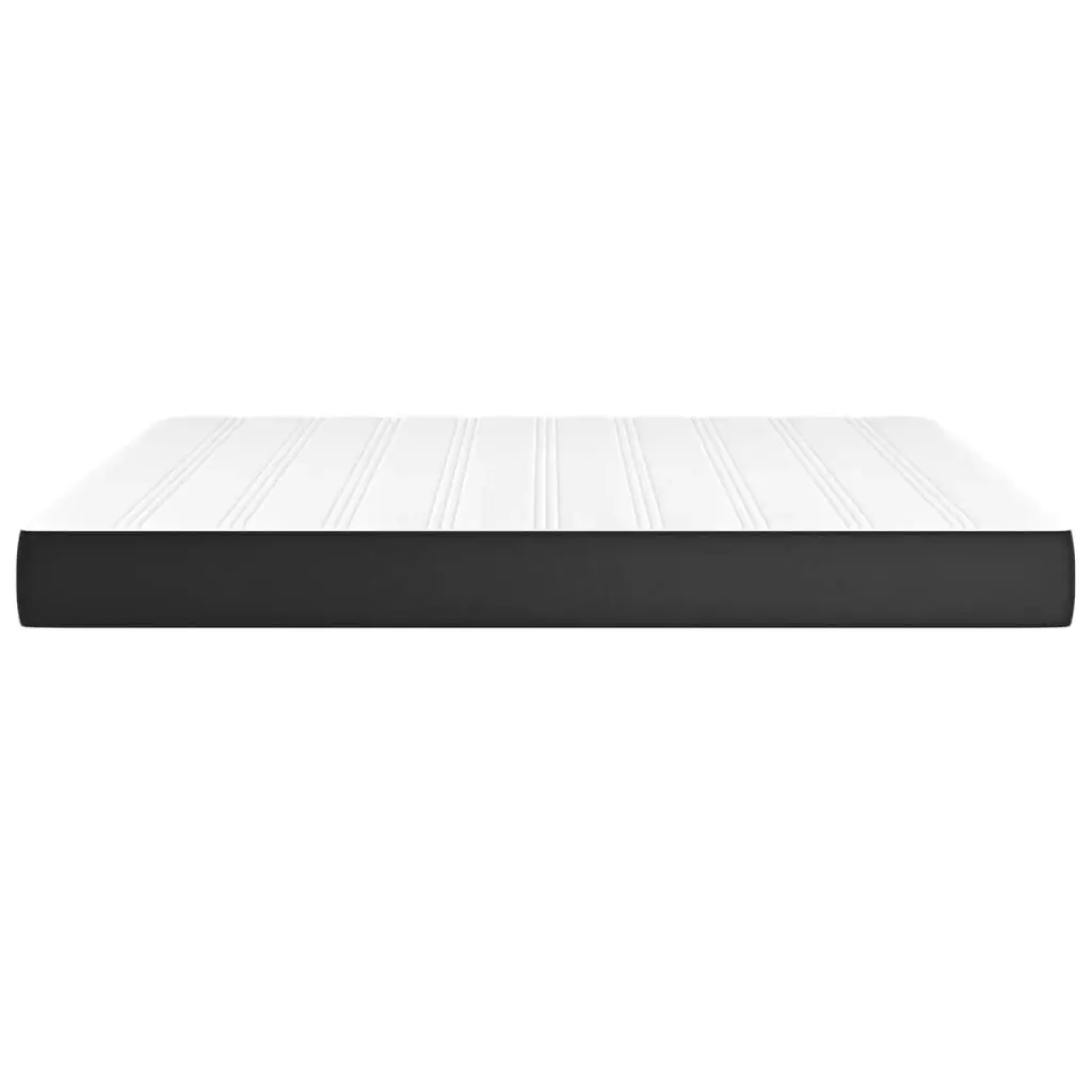 Pocket Spring Bed Mattress Black 152x203x20 cm Queen Faux Leather 347881