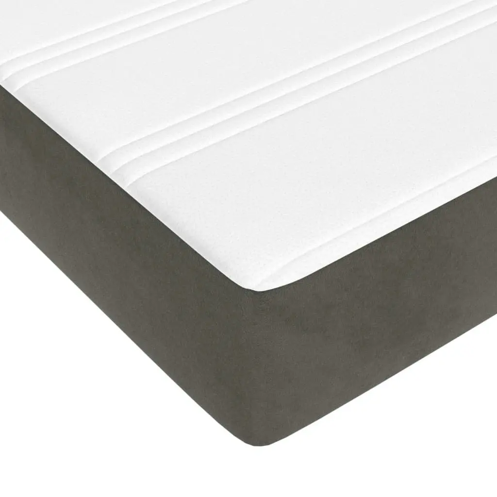 Pocket Spring Bed Mattress Dark Grey 152x203x20 cm Queen Velvet 347884