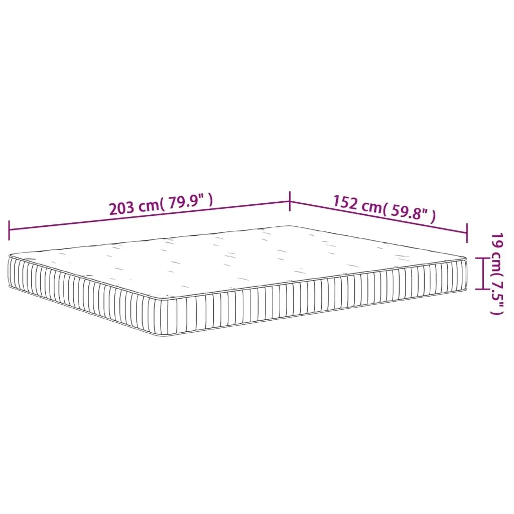 Pocket Spring Mattress Medium 152x203 cm Queen Size 372817