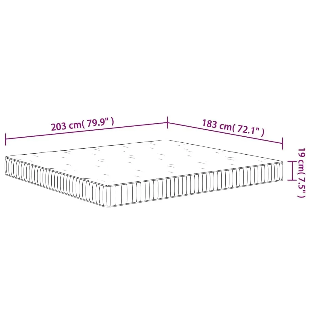 Pocket Spring Mattress Medium 183x203 cm King Size 372820