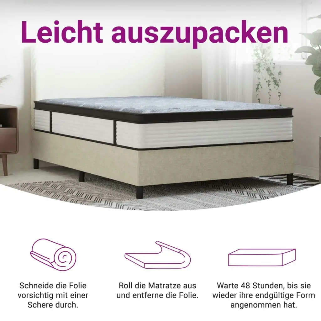 Pocket Spring Mattress Medium Plus 137x190 cm 372864