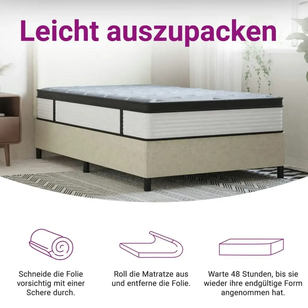 Pocket Spring Mattress Medium Plus 107x203 cm King Single Size 372862