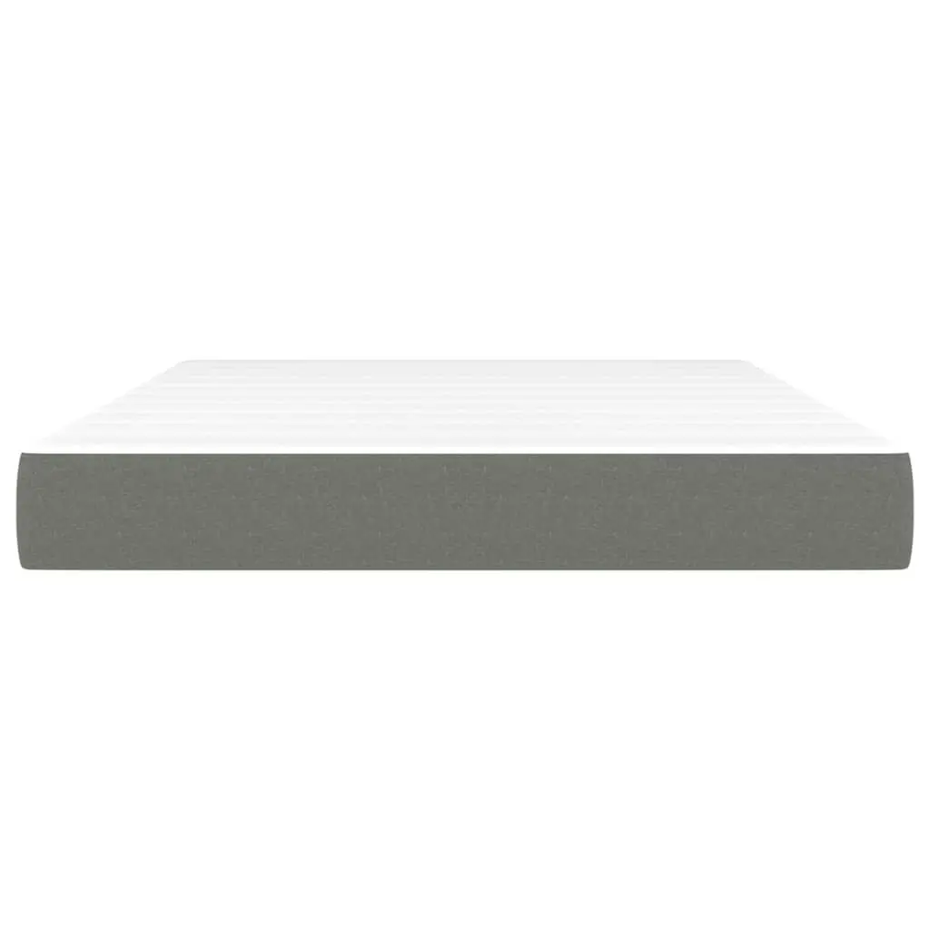 Pocket Spring Bed Mattress Dark Grey 137x190x20 cm Full Fabric 347871