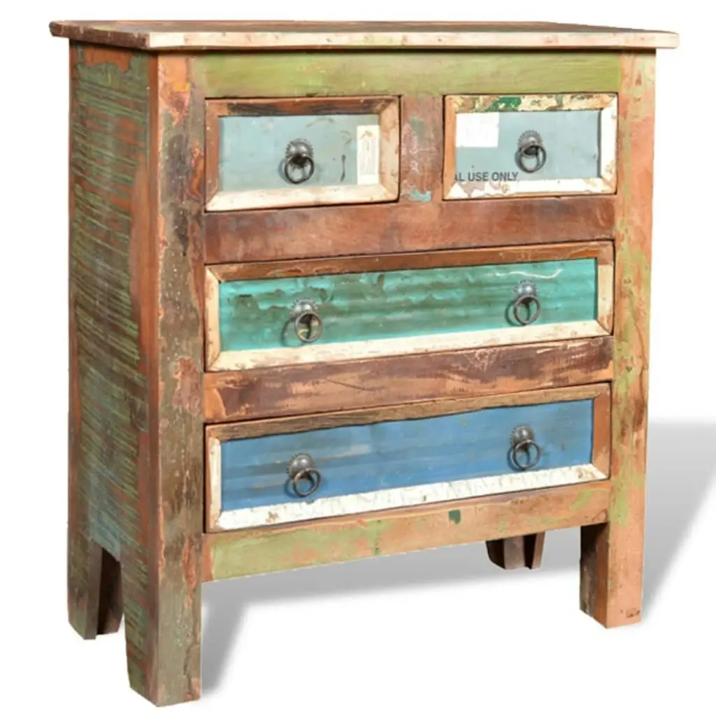 Reclaimed Cabinet Solid Wood with 4 Drawers 241136