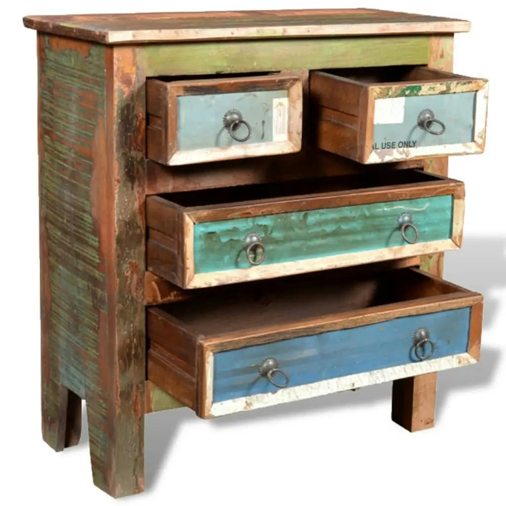 Reclaimed Cabinet Solid Wood with 4 Drawers 241136