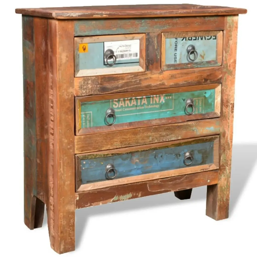 Reclaimed Cabinet Solid Wood with 4 Drawers 241136