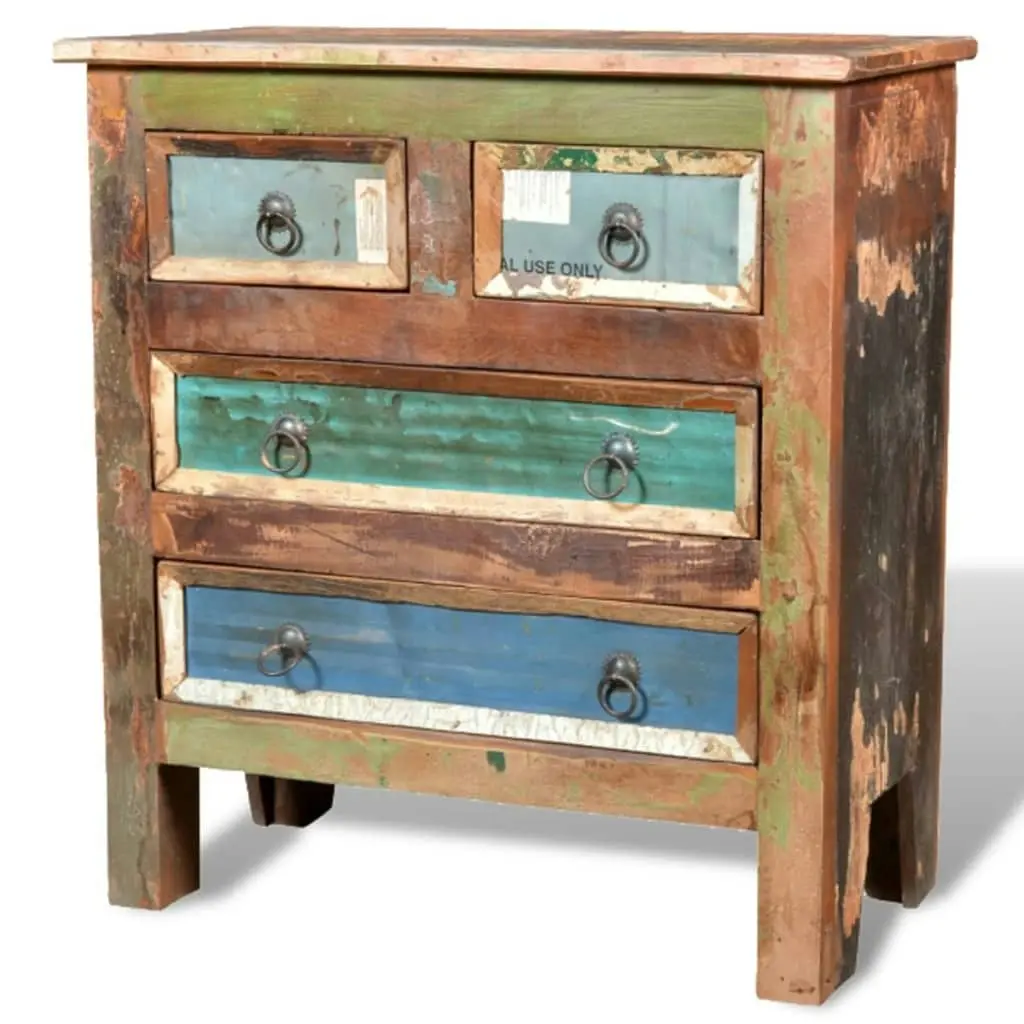 Reclaimed Cabinet Solid Wood with 4 Drawers 241136