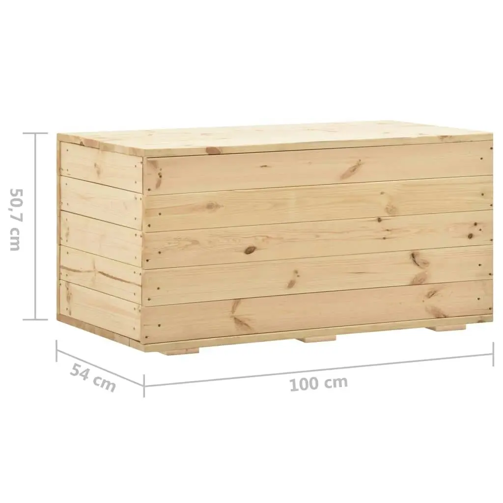 Storage Box 100x54x50.7 cm Solid Pine Wood 288582