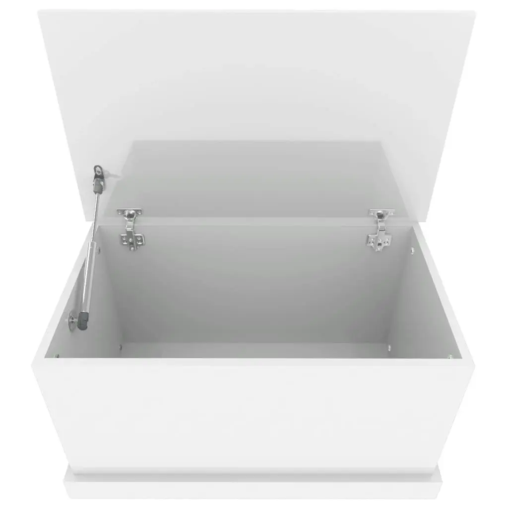 Storage Box High Gloss White 70x40x38 cm Engineered Wood 816506