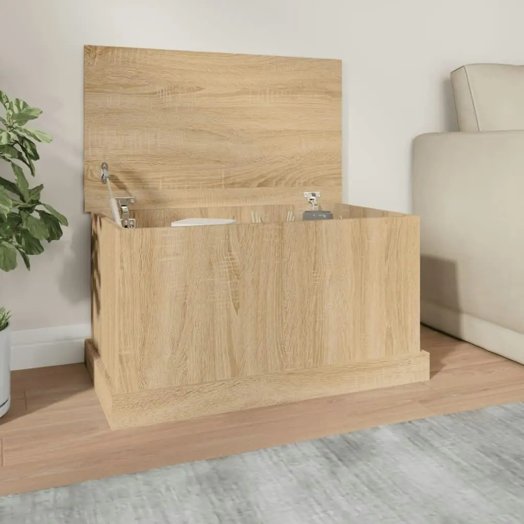 Storage Box Sonoma Oak 70x40x38 cm Engineered Wood 816507