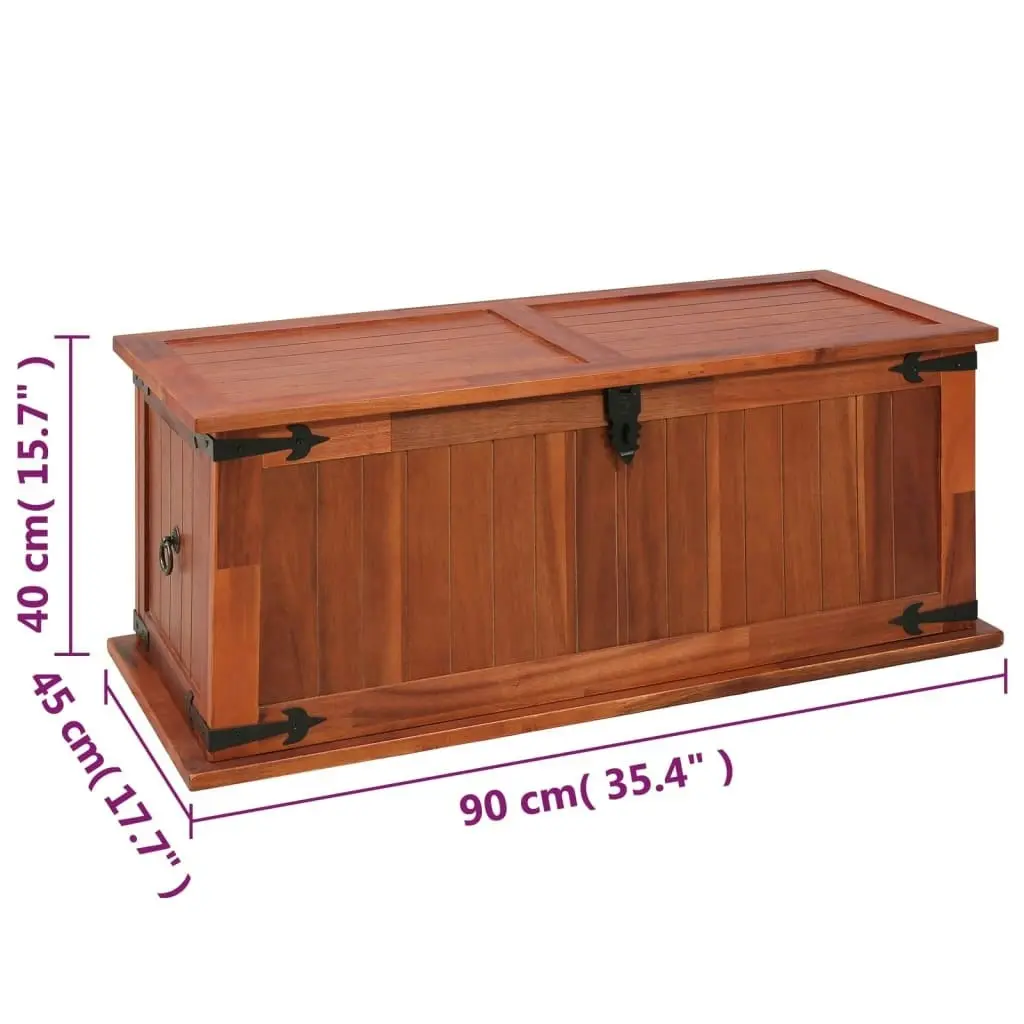 Storage Chest 90x45x40 cm Solid Acacia Wood 247242