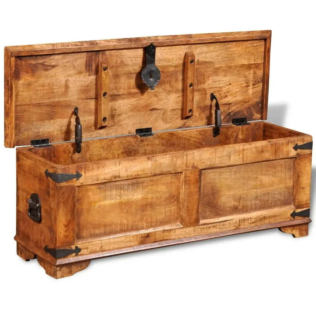 Storage Chest Rough Mango Wood 241635