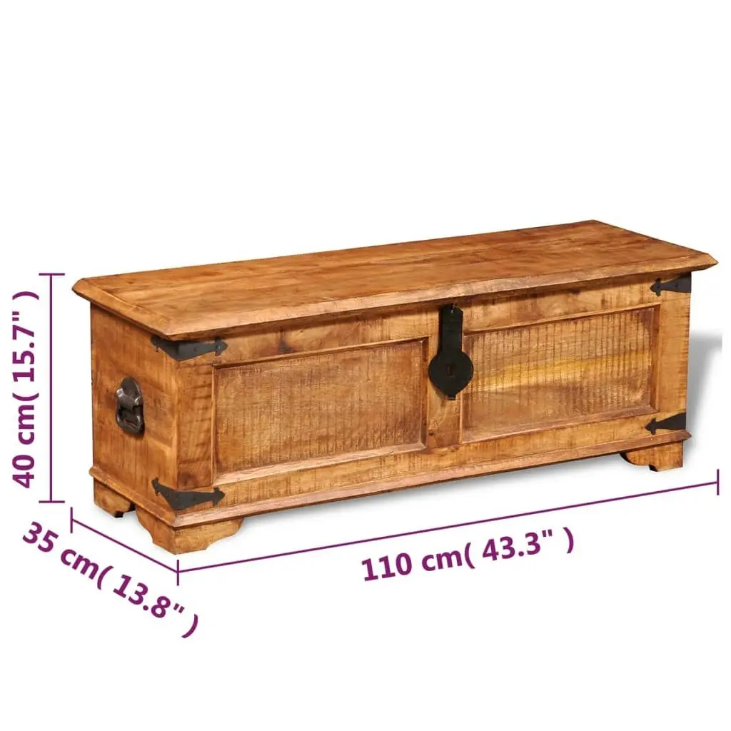 Storage Chest Rough Mango Wood 241635