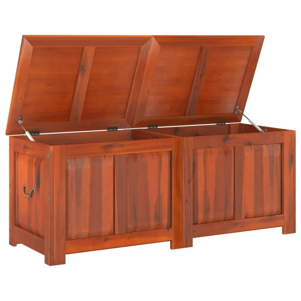 Storage Chest with Lid Brown Solid Wood Acacia 364917