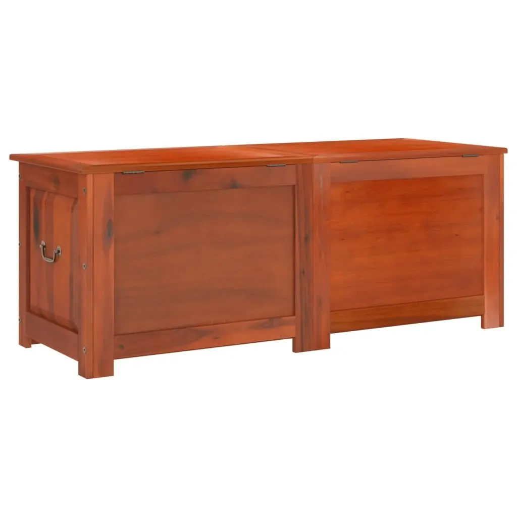 Storage Chest with Lid Brown Solid Wood Acacia 364917