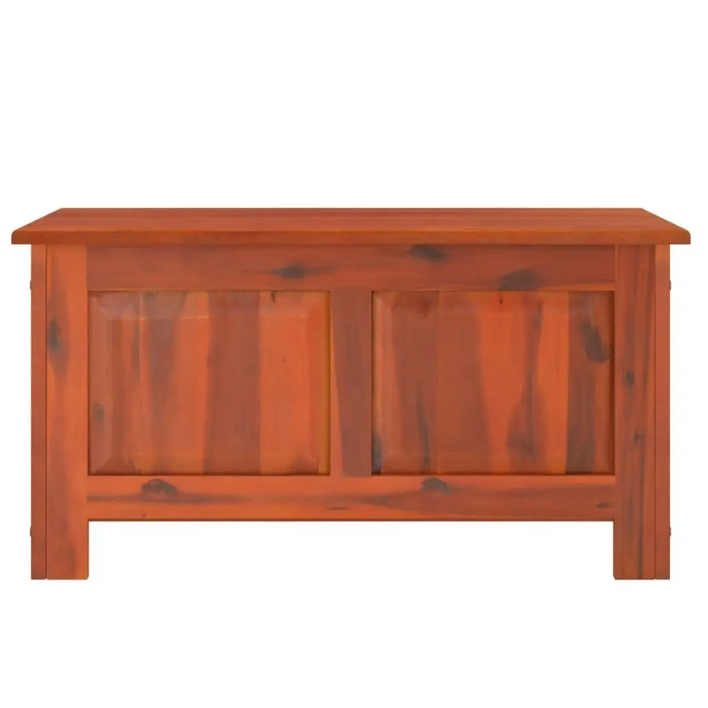 Storage Chest with Lid Brown Solid Wood Acacia 364915