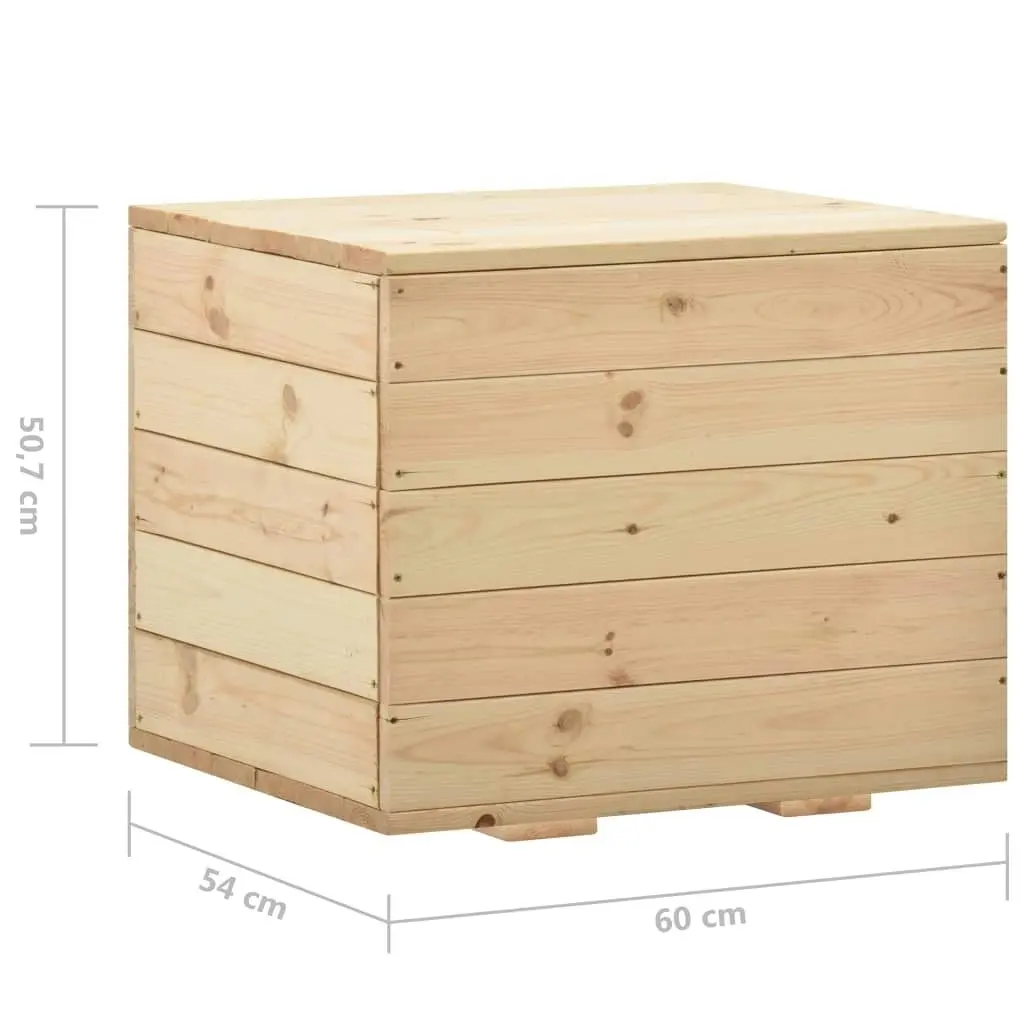 Storage Box 60x54x50.7 cm Solid Pine Wood 288581