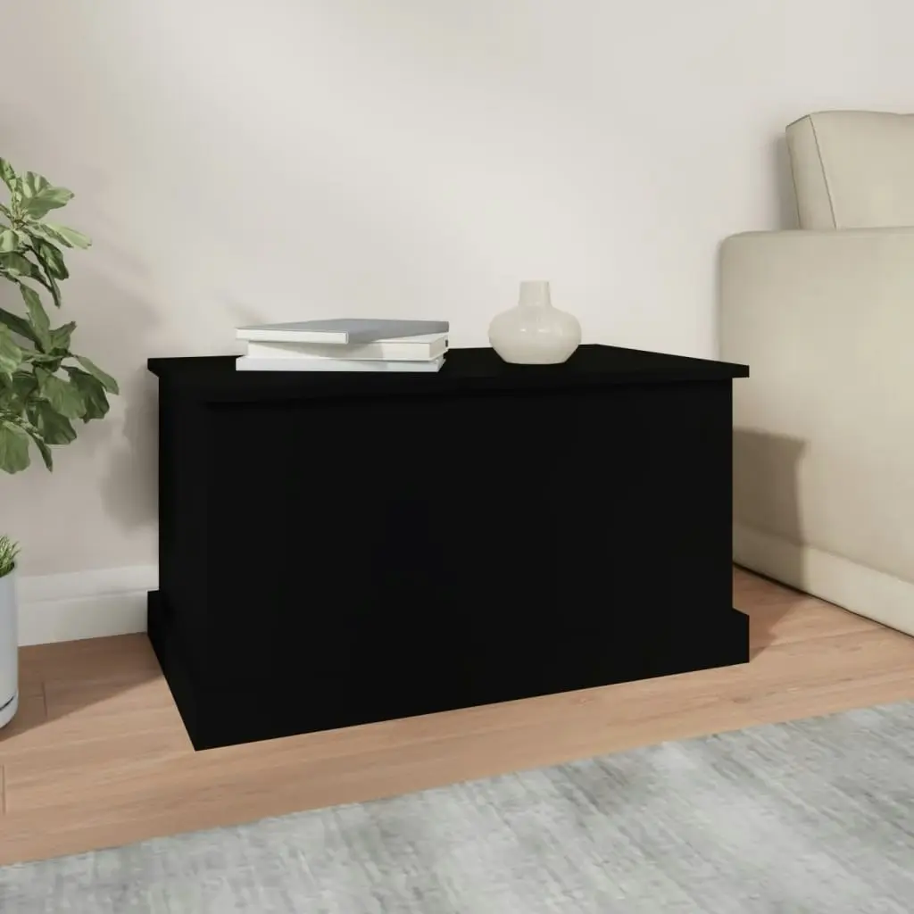 Storage Box Black 70x40x38 cm Engineered Wood 816505