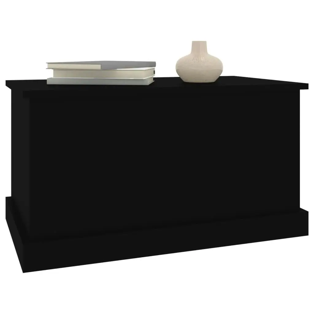 Storage Box Black 70x40x38 cm Engineered Wood 816505