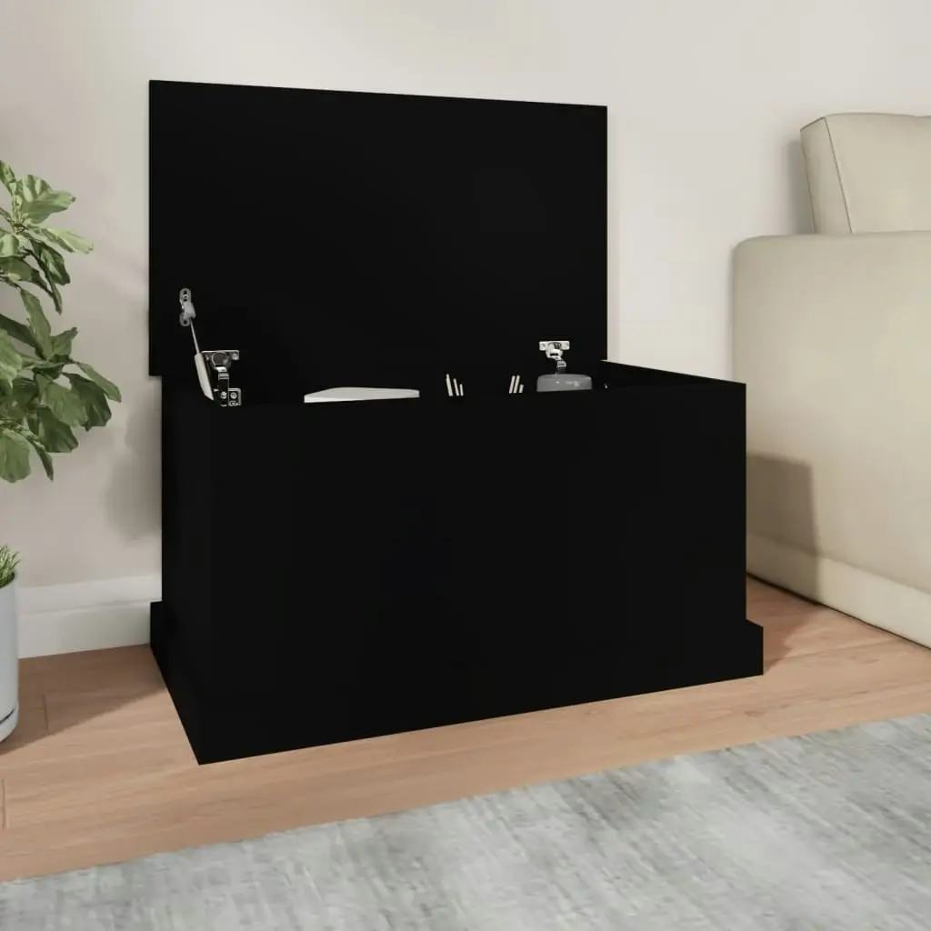 Storage Box Black 70x40x38 cm Engineered Wood 816505