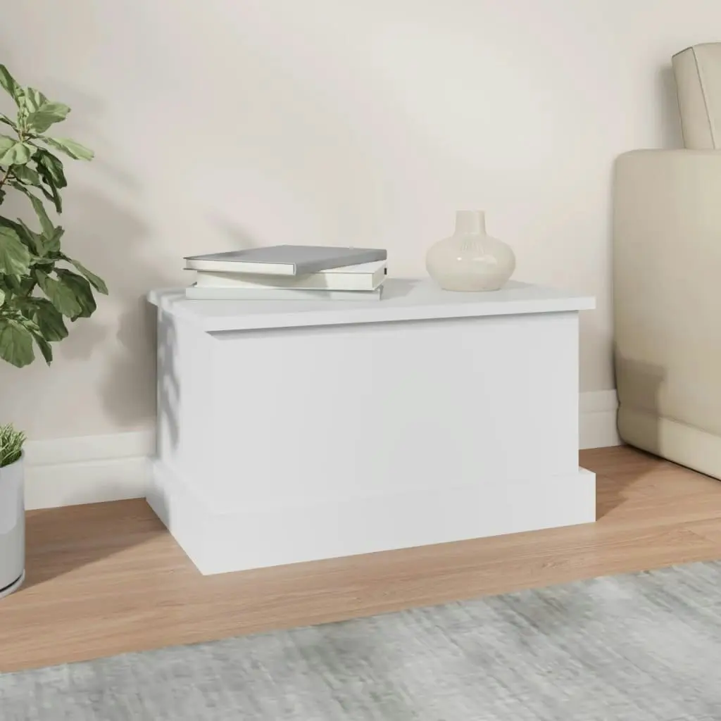 Storage Box White 50x30x28 cm Engineered Wood 816496