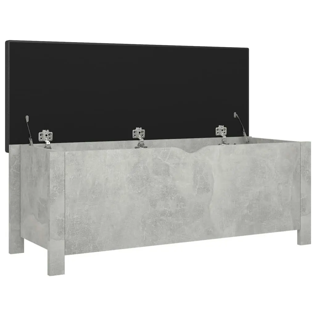 Storage Box with Cushion Concrete Grey 105x40x45 cm 3279330