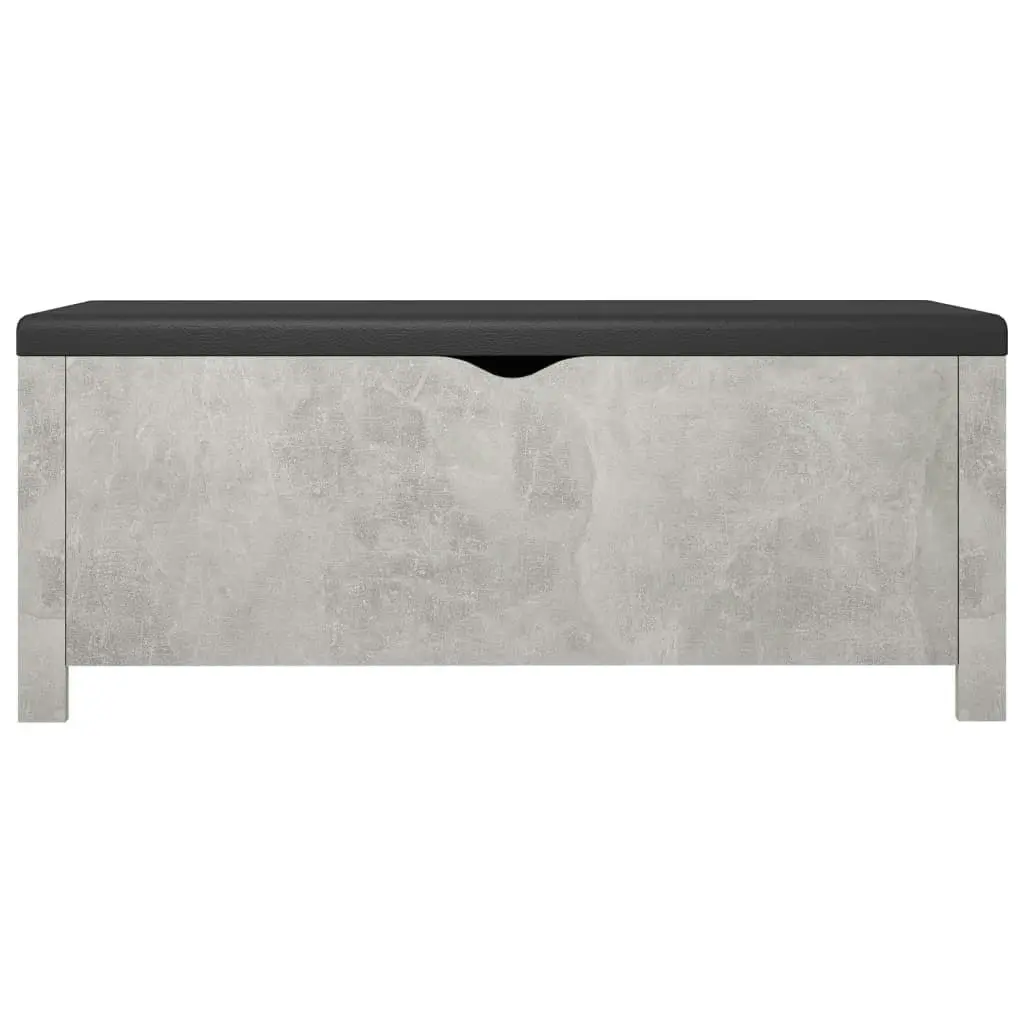 Storage Box with Cushion Concrete Grey 105x40x45 cm 3279330