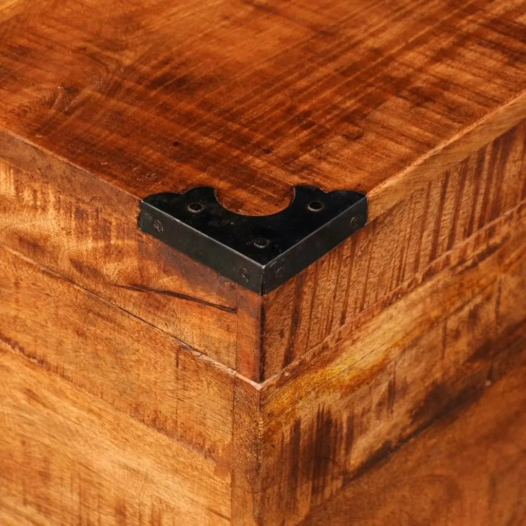 Storage Chest Cubic Rough Mango Wood 241636