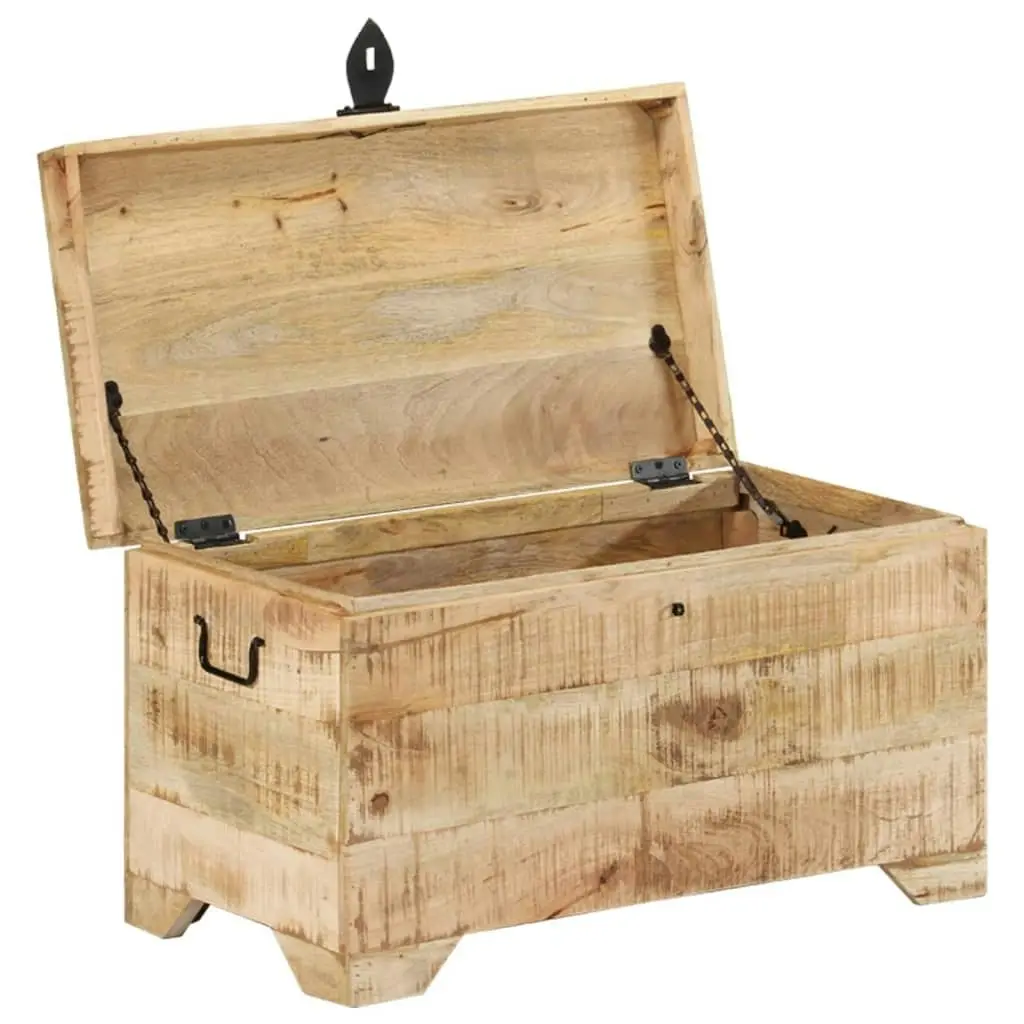 Storage Chest Solid Rough Mango Wood 328293