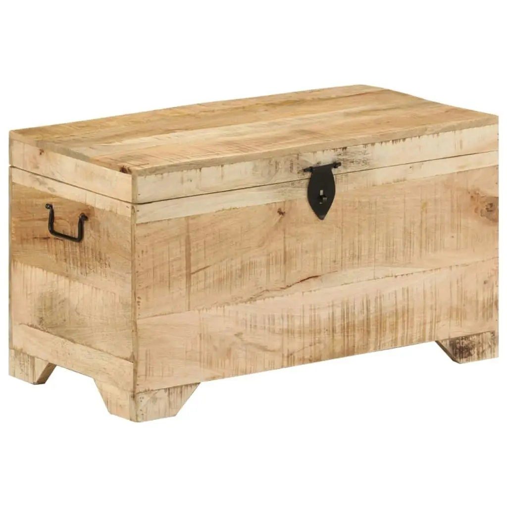 Storage Chest Solid Rough Mango Wood 328293