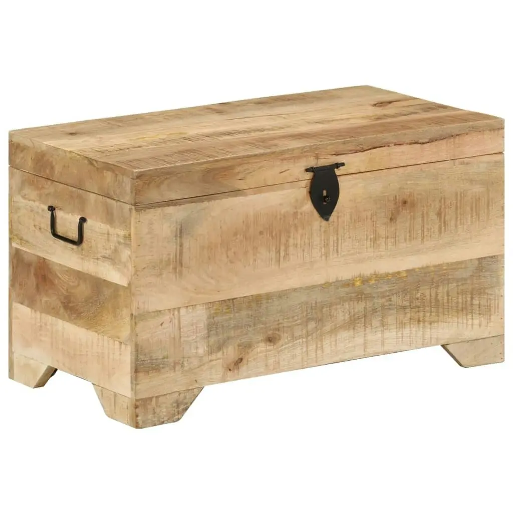 Storage Chest Solid Rough Mango Wood 328293