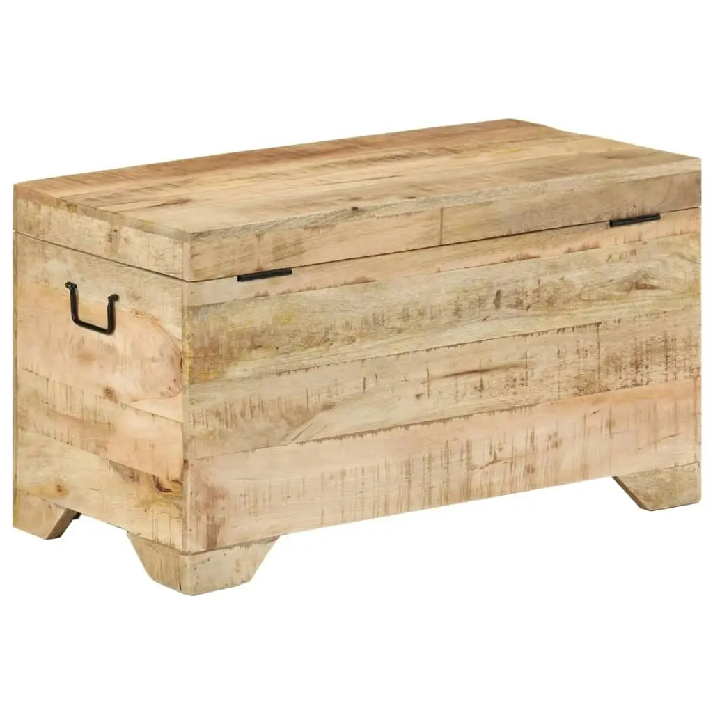 Storage Chest Solid Rough Mango Wood 328293