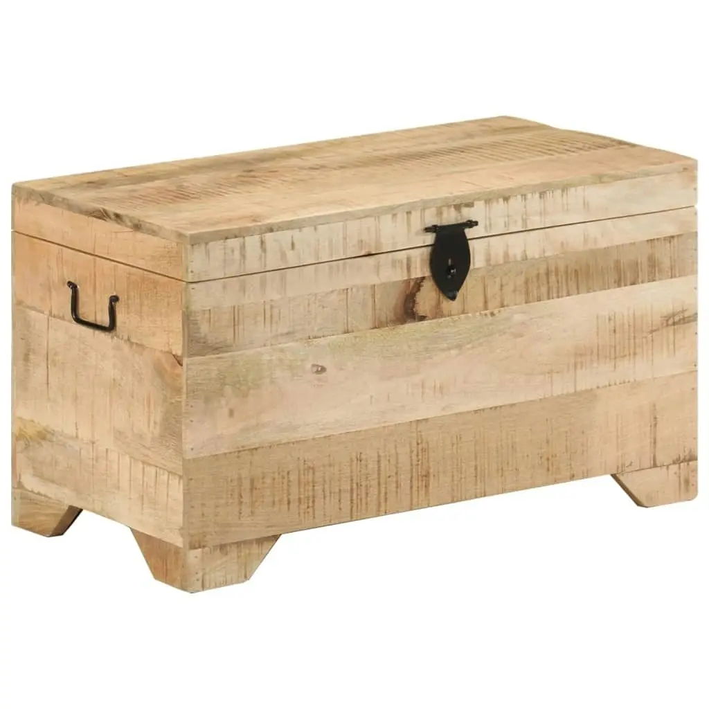 Storage Chest Solid Rough Mango Wood 328293