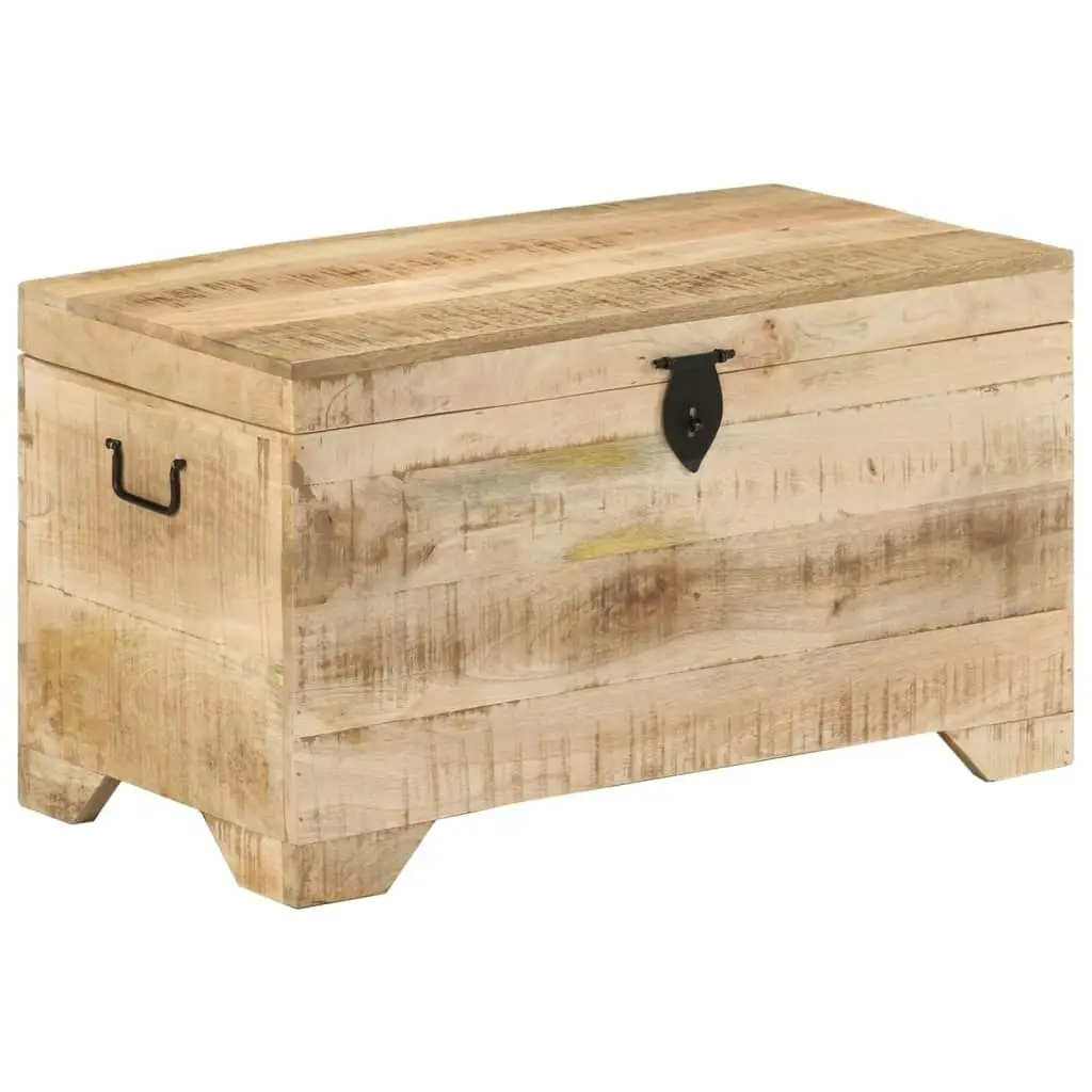 Storage Chest Solid Rough Mango Wood 328293