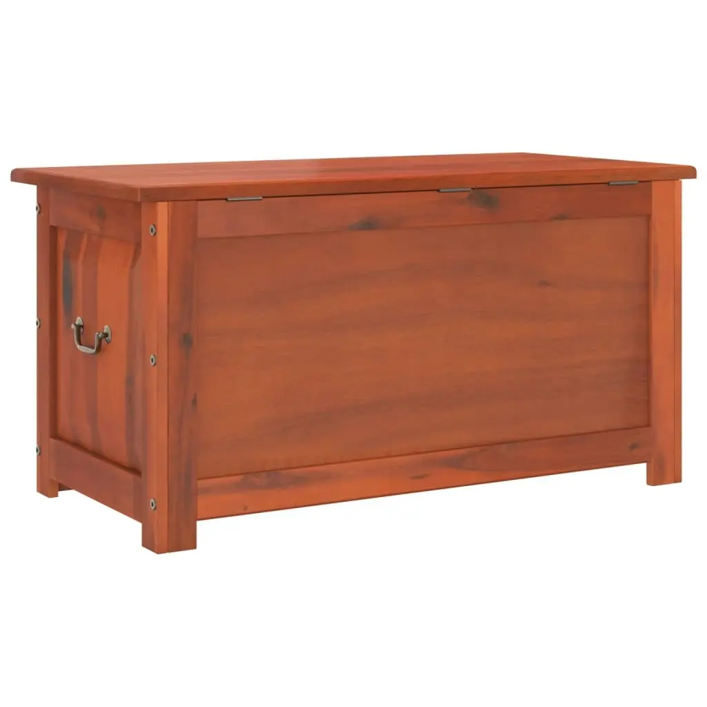 Storage Chest with Lid Brown Solid Wood Acacia 364916