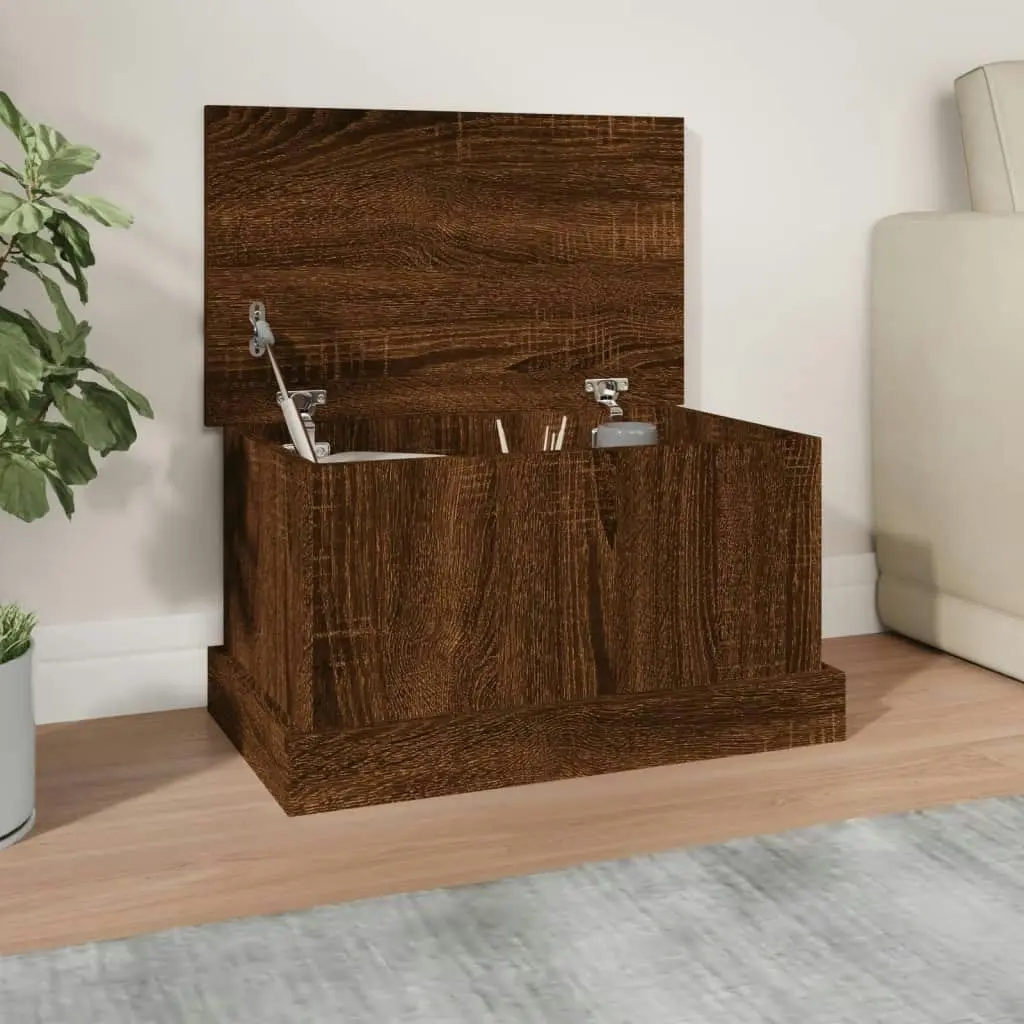 Storage Box Brown Oak 50x30x28 cm Engineered Wood 816503