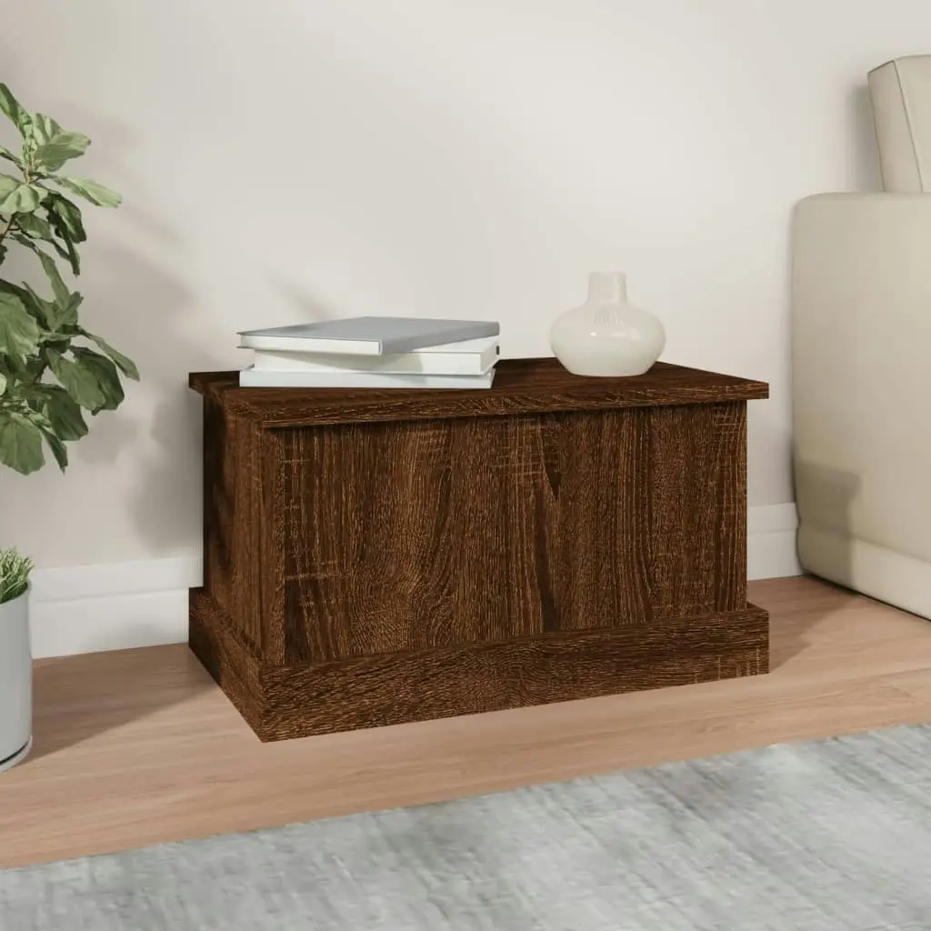 Storage Box Brown Oak 50x30x28 cm Engineered Wood 816503