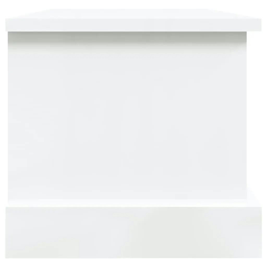 Storage Box High Gloss White 50x30x28 cm Engineered Wood 816498