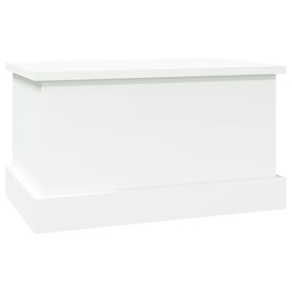 Storage Box High Gloss White 50x30x28 cm Engineered Wood 816498