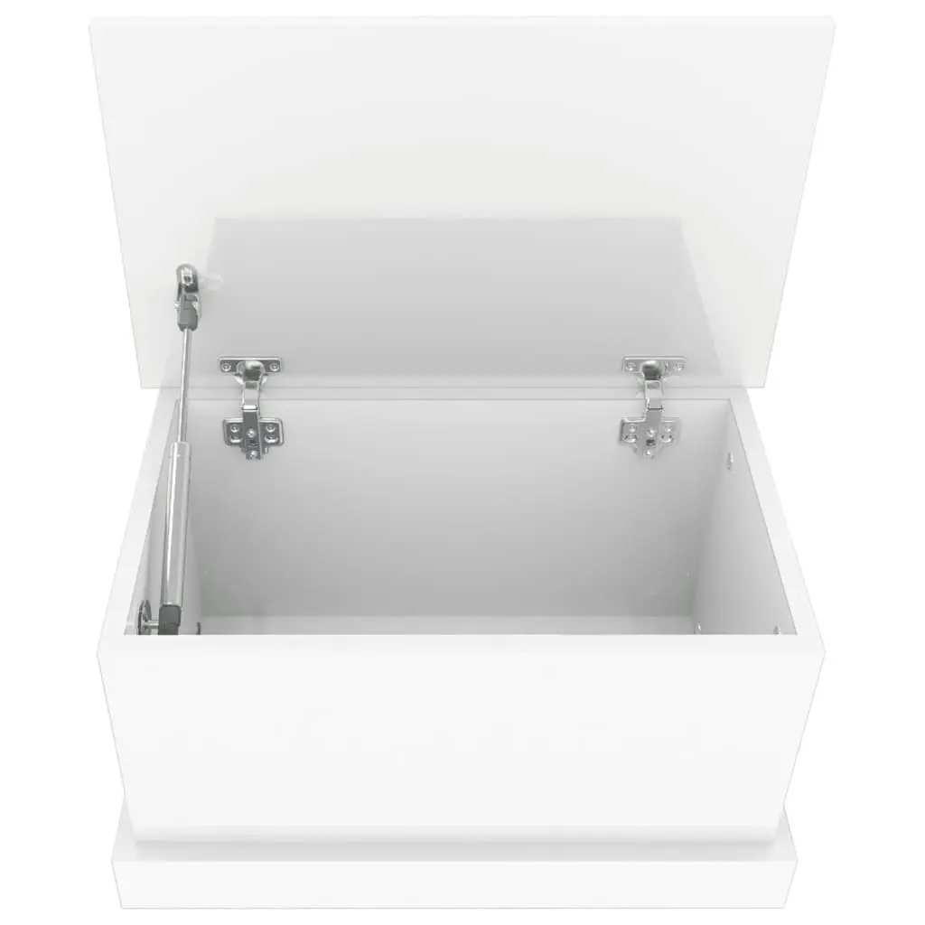 Storage Box High Gloss White 50x30x28 cm Engineered Wood 816498