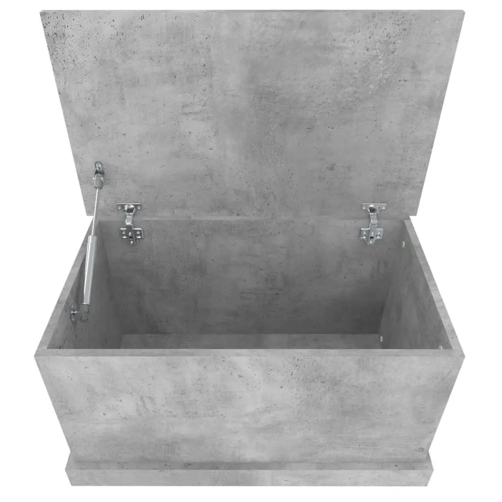 Storage Box Concrete Grey 70x40x38 cm Engineered Wood 816508