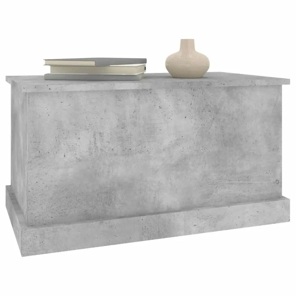 Storage Box Concrete Grey 70x40x38 cm Engineered Wood 816508